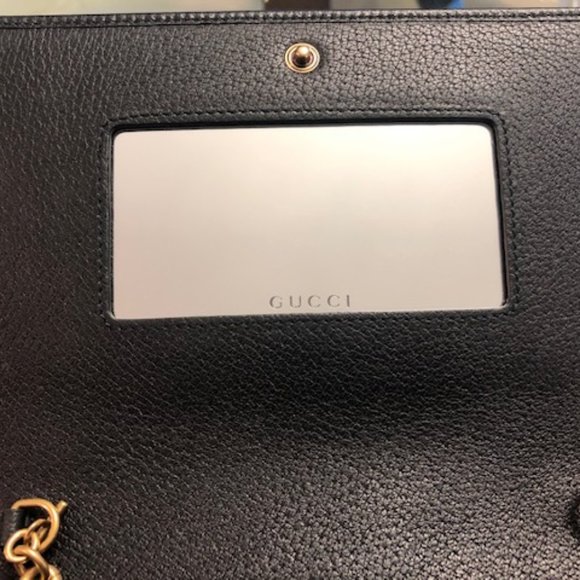 GG Marmont Crystals Black Grained Leather - Picture 4 of 5